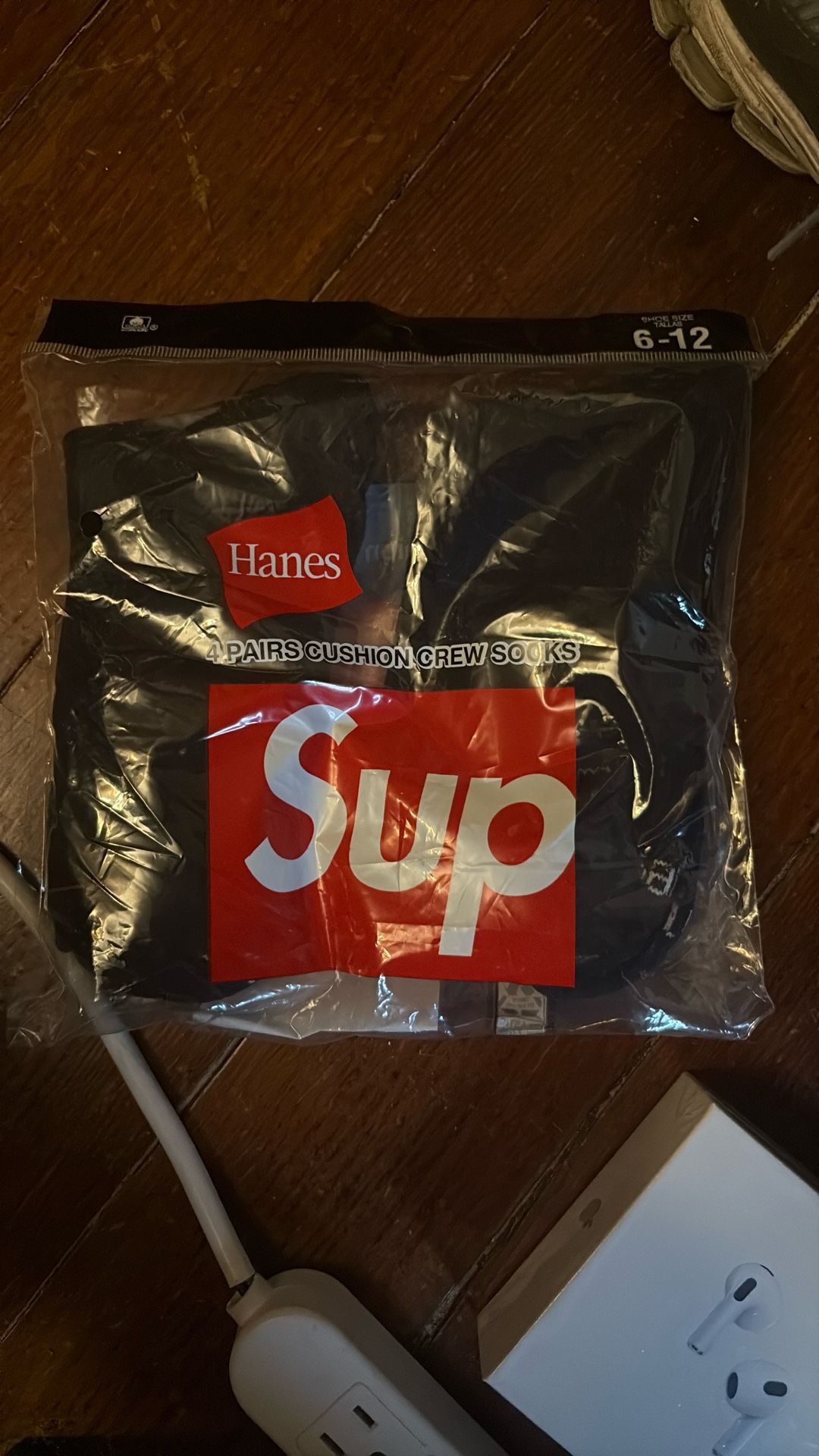 *New* black Supreme socks