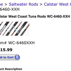 Calstar Rod With Penn Senator 114 HL Reel 