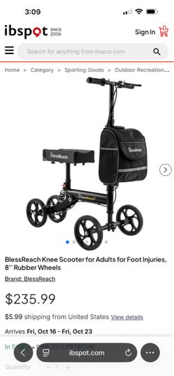 BlessReach Knee Scooter with Bag