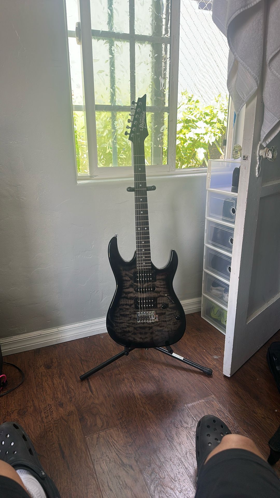 Ibanez Black And Gray Electric With Case