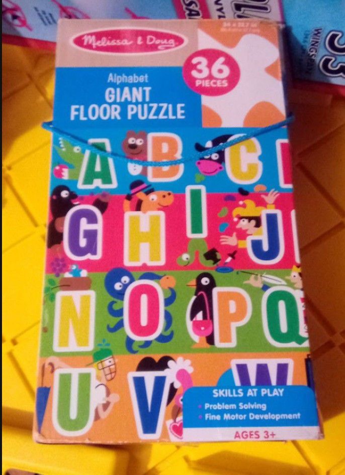 Alphabet Floor puzzle , 6 Stencils ,And Underwater Puzzle