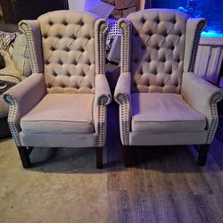 Wingback accent chairs