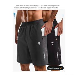 Brand new 2 Pack Mens Athletic Shorts Quick Dry