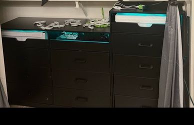 Set of black dressers