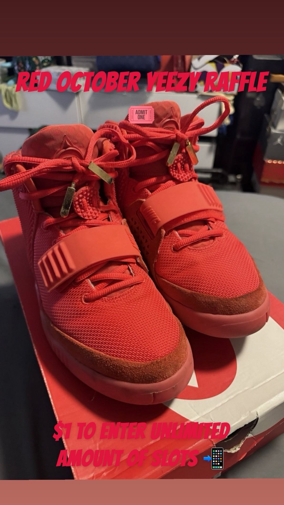RED OCTOBER YEEZY RAFFLE