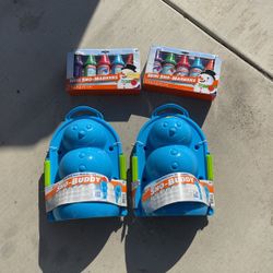 Snow Paint And Molds To Make A Snow Man 