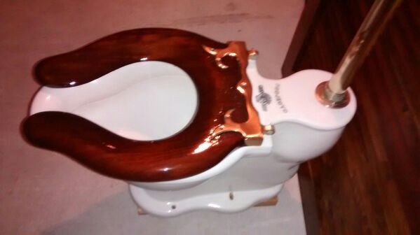 James B. Clow & Sons antique pull chain toilet