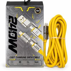 Yellow USB-A to Lightning Cable