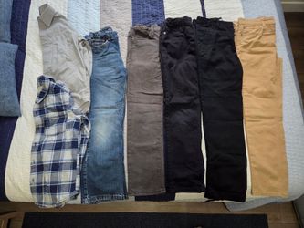 Boys size 10 pants and button up shirt