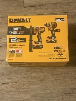DEWALT 20V MAX Lithium-Ion Cordless 2 Tool Combo Kit with (2) 5.0Ah Batteries, Charger, and Bag