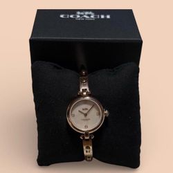 Coach gold bangle bracelet watch