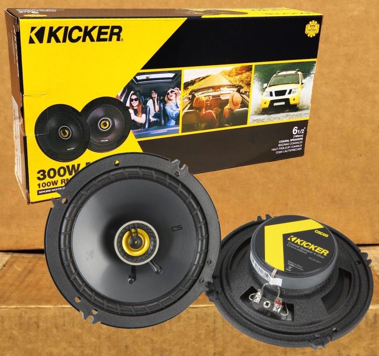 Kicker Car Speakers CS-Series 6 1/2" 2-Way Coaxial Speaker System 300 Watts 🚨 Payment Options Available 🚨 No Credit Needed 🚨 