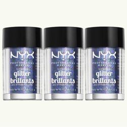 3 Pieces Of NYX PROFESSIONAL MAKEUP Face & Body Glitter, Violet