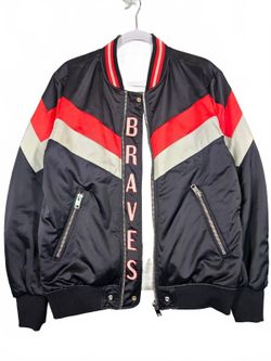 Mens Size L "Diesel" Reversible Olive/Red white blue Bomber Jacket