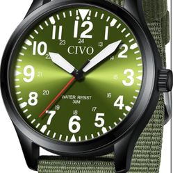 CIVO Military Watch for Men Waterproof: Analog Mens Watches Classic- Field Wrist Watches for Man