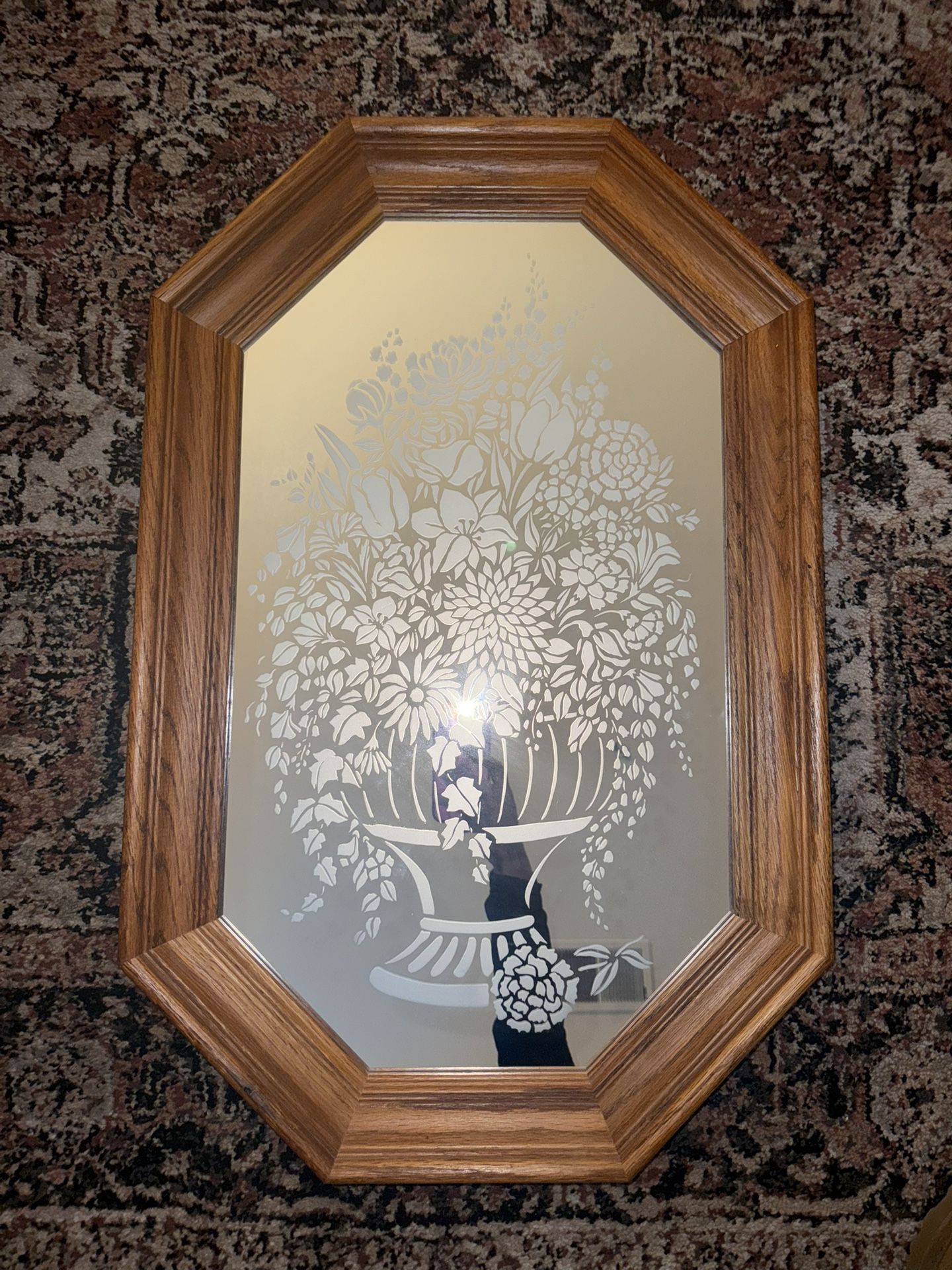 Vintage Etched Mirror 