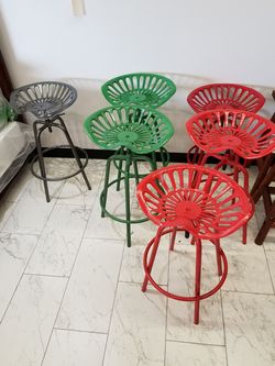Tractor Swivel Stools 3 COLORS TO CHOOSE FROM (RED, GREEN, GRAY)