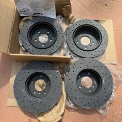 Hawk Rotors Cross Drilled and Slotted