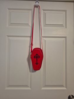 Woman's Coffin & Cross Crossbody Bag - New!