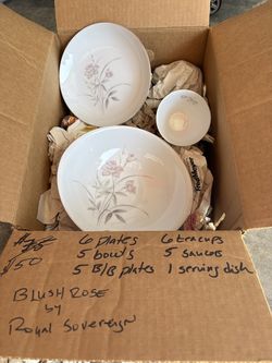 Various pieces of china serving
