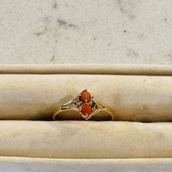 14K HGE Vintage Coral Ring