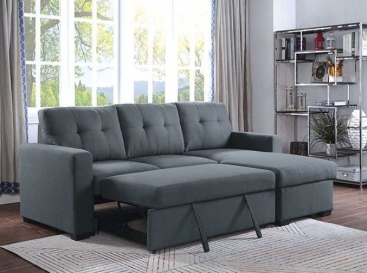 NEW DARK SECTIONAL SOFA SLEEPER