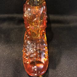 Fenton - Orange Glass Cat Head