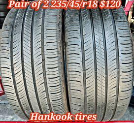 Pair of 2 Hankook tires 235/45/r18 ‼️ free instalation and balance ‼️