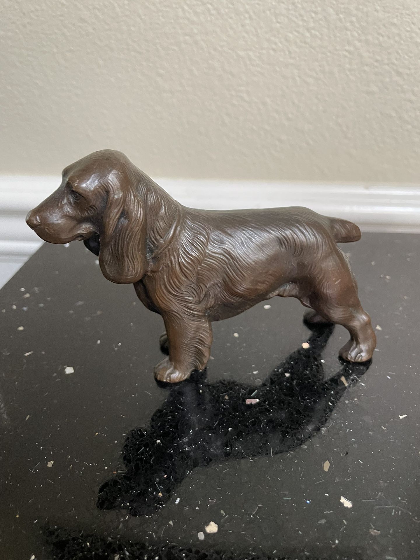 Vintage Bronze Springer Spaniel 4.5”x 3.5”