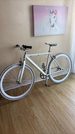White Fixed Gear Single Speed Bike