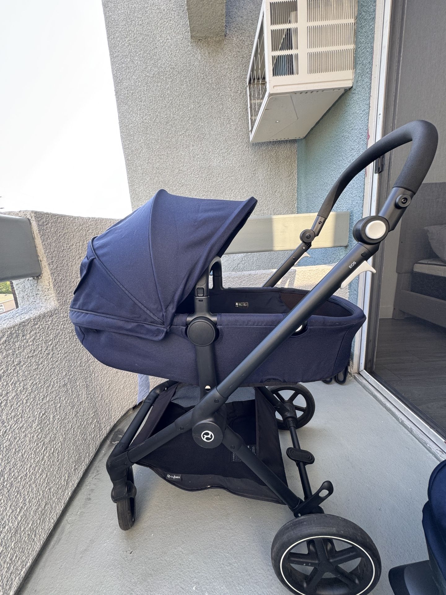 Cybex Eos Lux Stroller & Aton G Infant Car Seat Travel System - Ocean Blue - Like New!