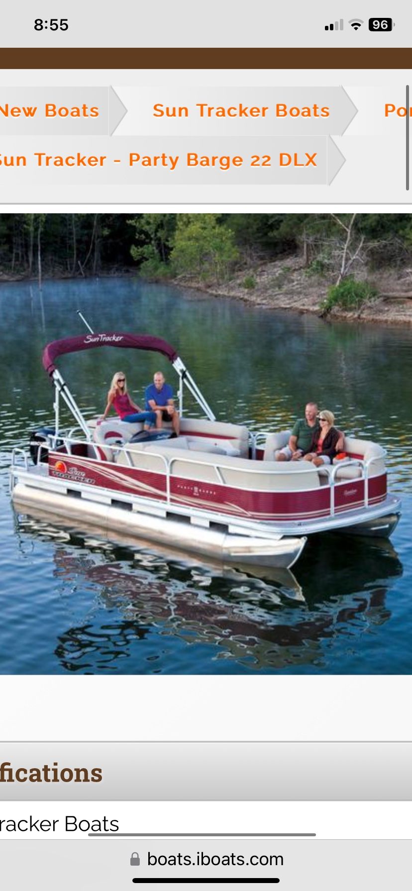 2012 Tracker 22 Party Barge