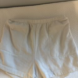 XL White Sweat Shorts 