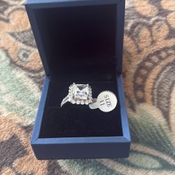 Sterling Silver Diamond Ring