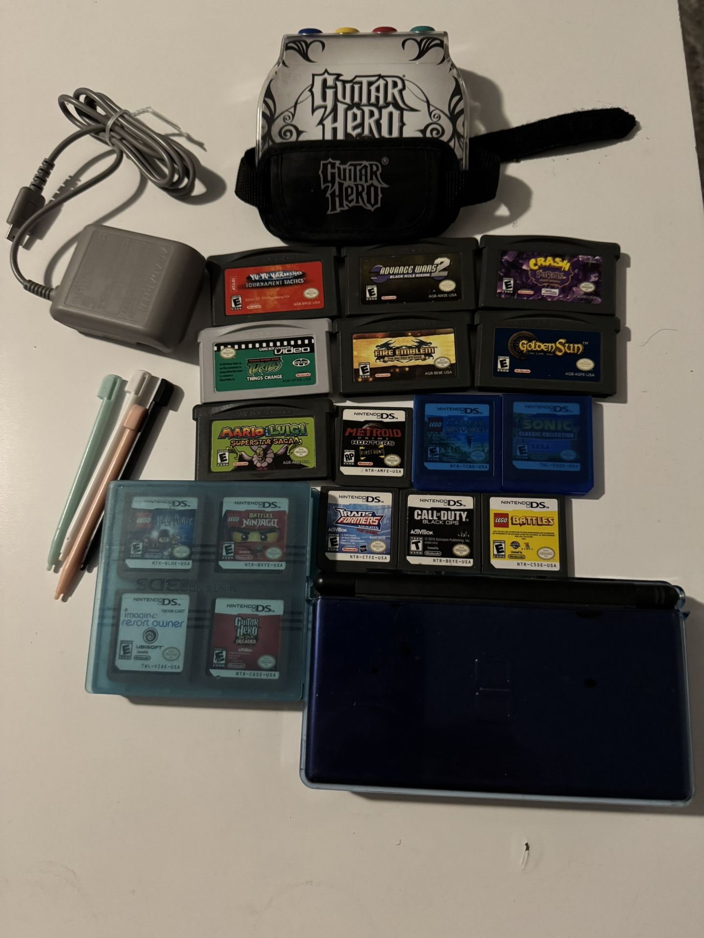 Nintendo DS Lite Bundle + 20 Games (Fire Emblem, Golden Sun, Mario & More!)
