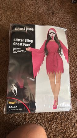 Ghost Face Glitter Bling Halloween Costume