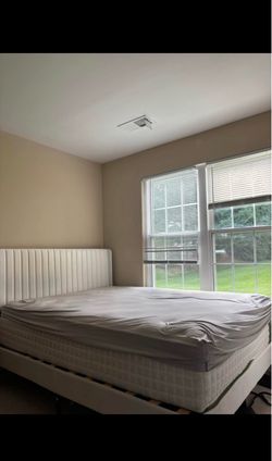 Queen mattress with bed frame