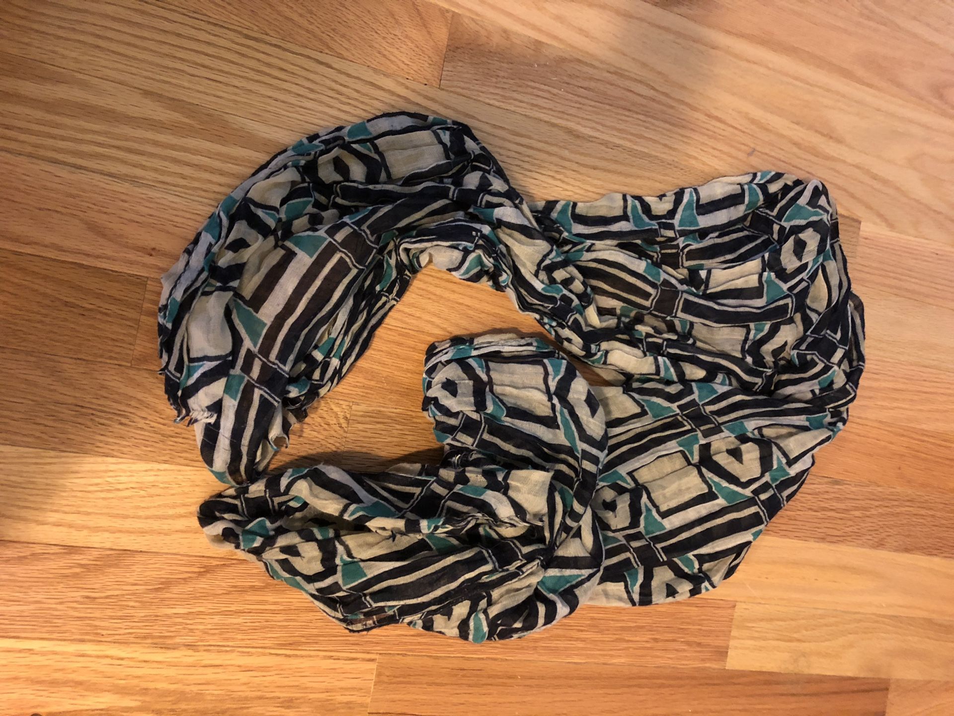 Teal/Black Scarf