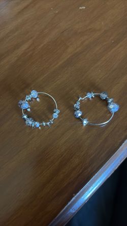 Jewelled hoop earrings