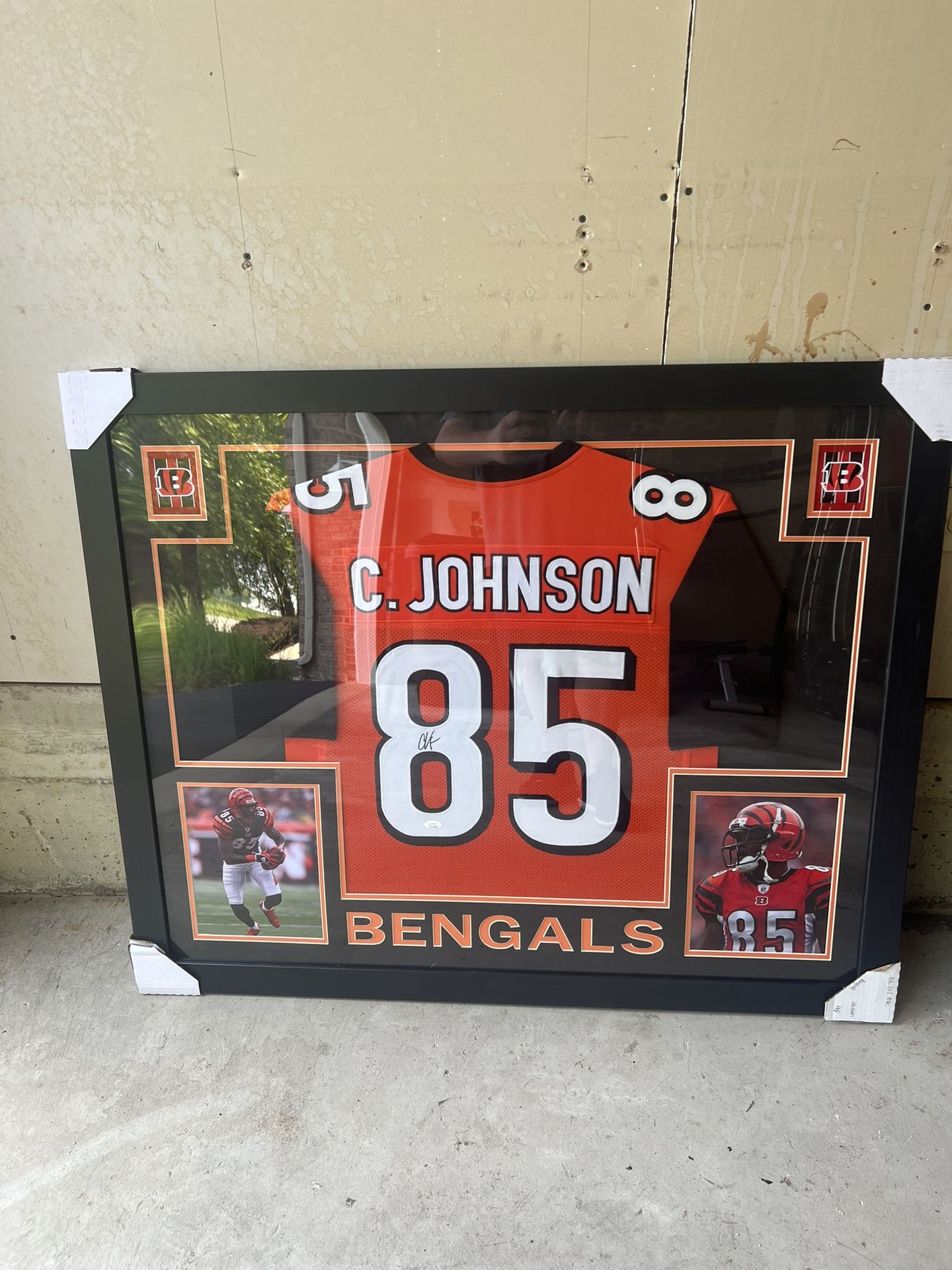 Chad Johnson Bengals Framed Frame Custom Jersey Signed Autograph Auto NFL Football Coa Beckett Jsa Fanatics Memorabilia