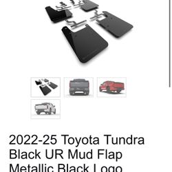 Rally Armor 3rd Gen Tundra Mud Flaps Black/Black