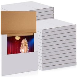 Tinlade 50 Pieces Vinyl Shipping Boxes 12.5" X 12.5" X 1" White Vinyl -
