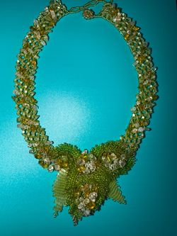 Seed bead statement necklace