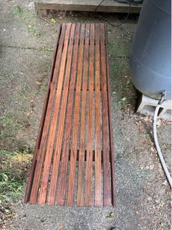 Vintage slat coffee table MCM