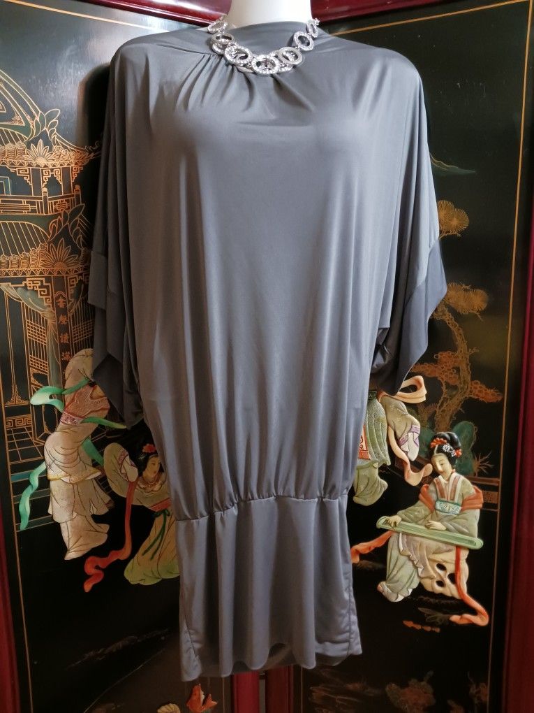 Grey Tunic Mini Dress