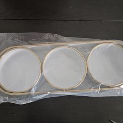 3 New Serving Dishes with Tray