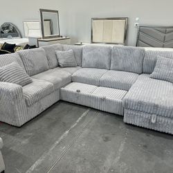 Brand New Gray Sectional Couches 