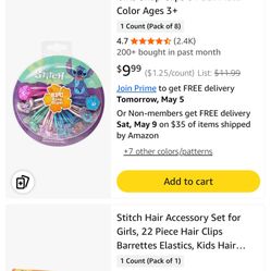 Disney Stitch  Snap Hair Clips  8 Pack 