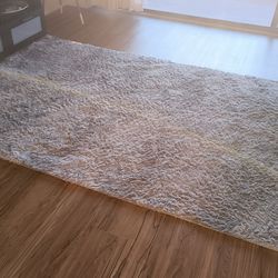 🌫️ Deerhoo Tie‐Dyed Shag Rug – Ultra Soft 6×9 – Light Grey