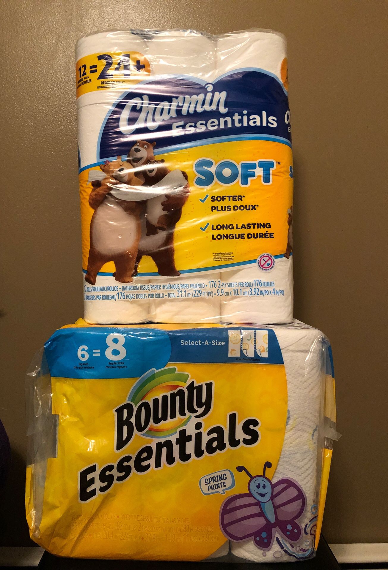 Charmin and Bounty paper set